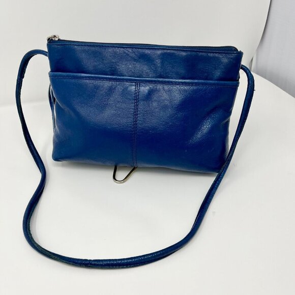 Pielino  Bag Crossbody or Shoulder Soft Leather made in India Blue - Picture 1 of 11